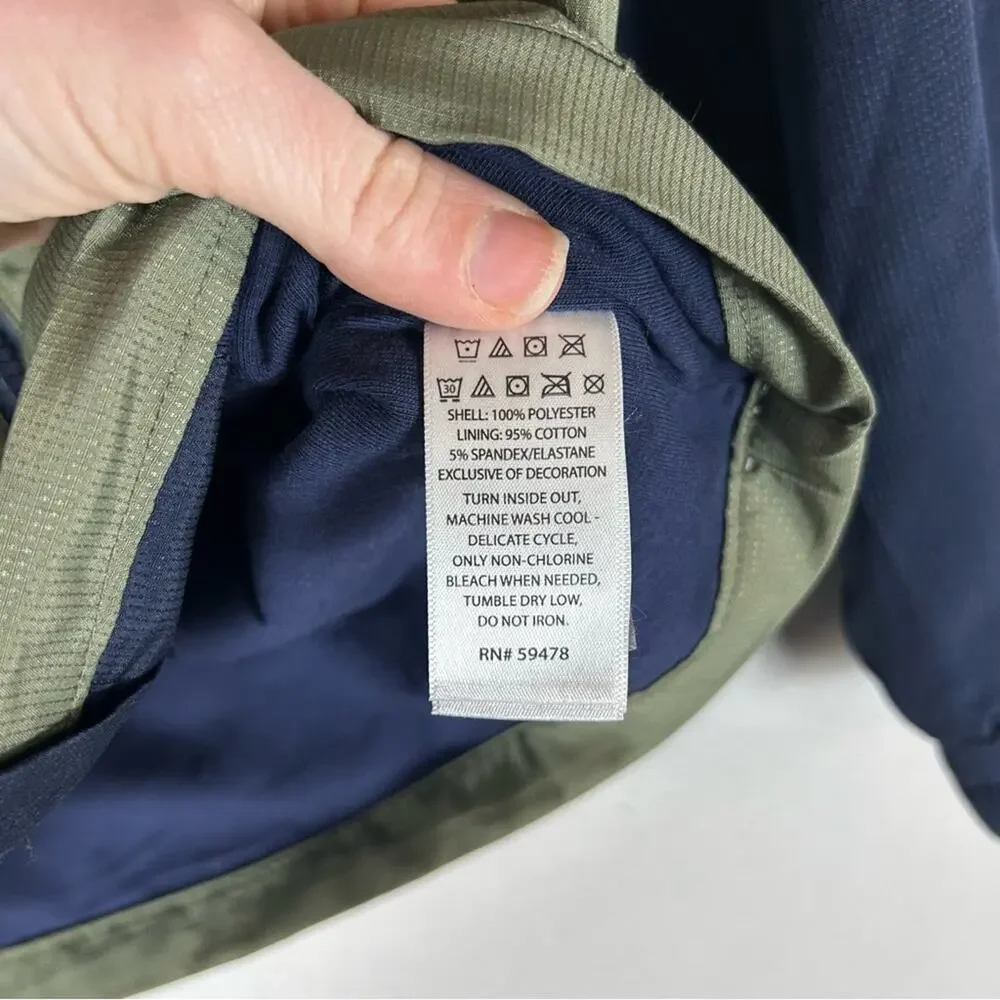 Tommy Bahama Active Jacket Boys L Large 10 12 Blue Green Full Zip Windbreaker